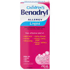 Children's Benadryl Allergy Liquid, 250 mL