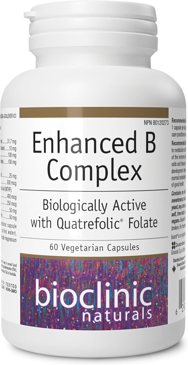 Bioclinic Naturals Enhanced B Complex, 60 Vegetarian Capsules