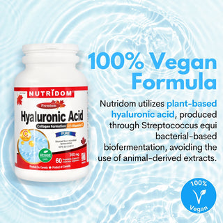 Nutridom Hyaluronic Acid with Vitamin C (60 Veg Capsules)