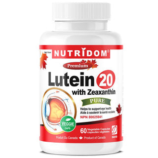 Nutridom Lutein with Zeaxanthin, Vision Support (60 Veg Capsules)
