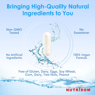 Nutridom Hyaluronic Acid with Vitamin C (60 Veg Capsules)