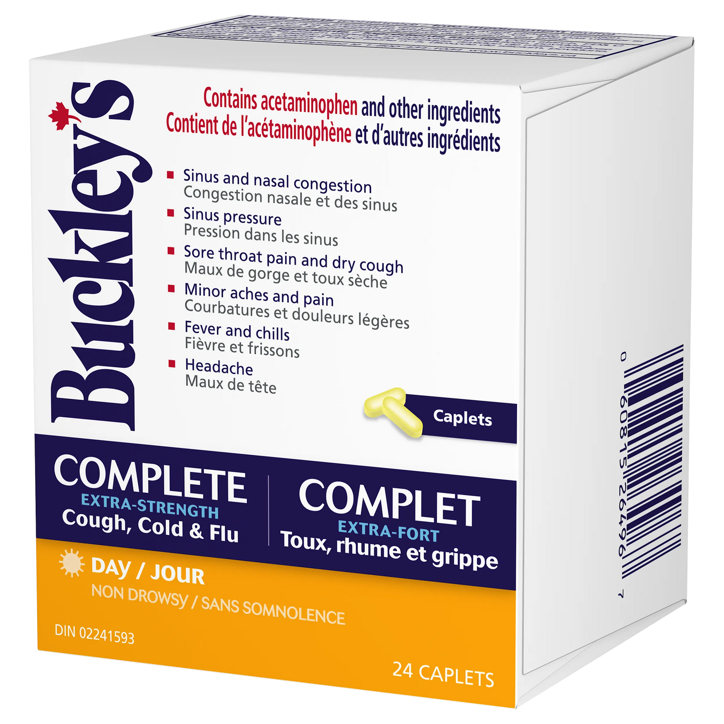 Buckley's Complete Cough, Cold & Flu Extra Strength - Daytime,40 Caplets
