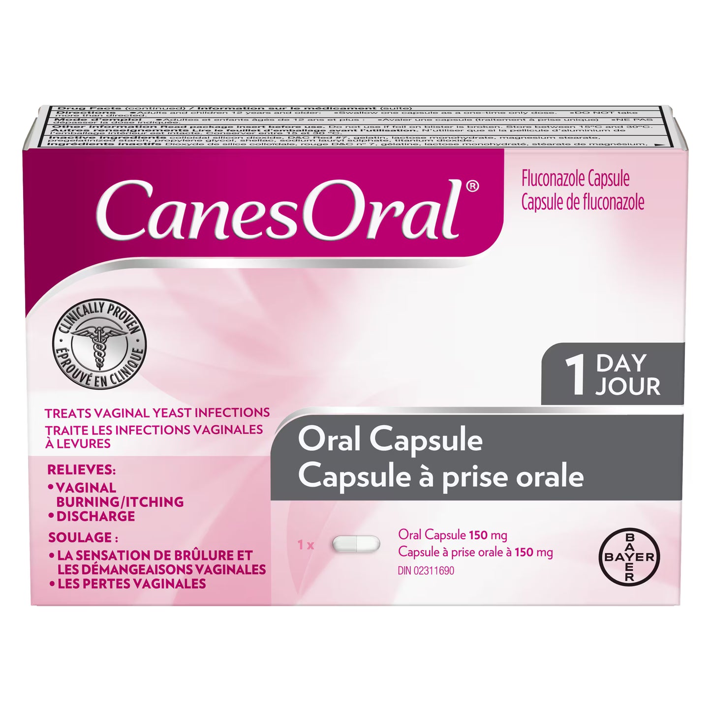 CanesOral Yeast Infection Treatment Pill - Single Dose Fluconazole 150 mg Oral Capsule