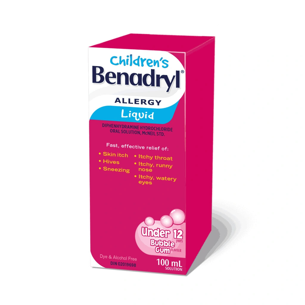 Children's Benadryl Allergy Liquid, 100 mL