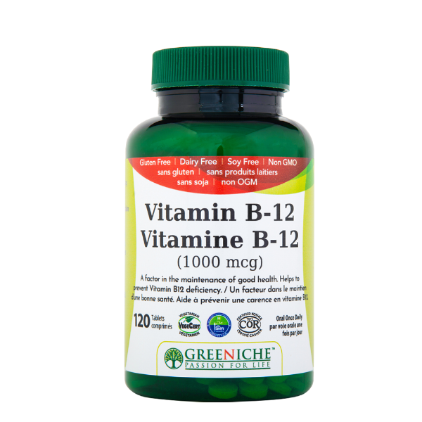 Greeniche Vitamin B 12 1000 mcg, 120 Tablets