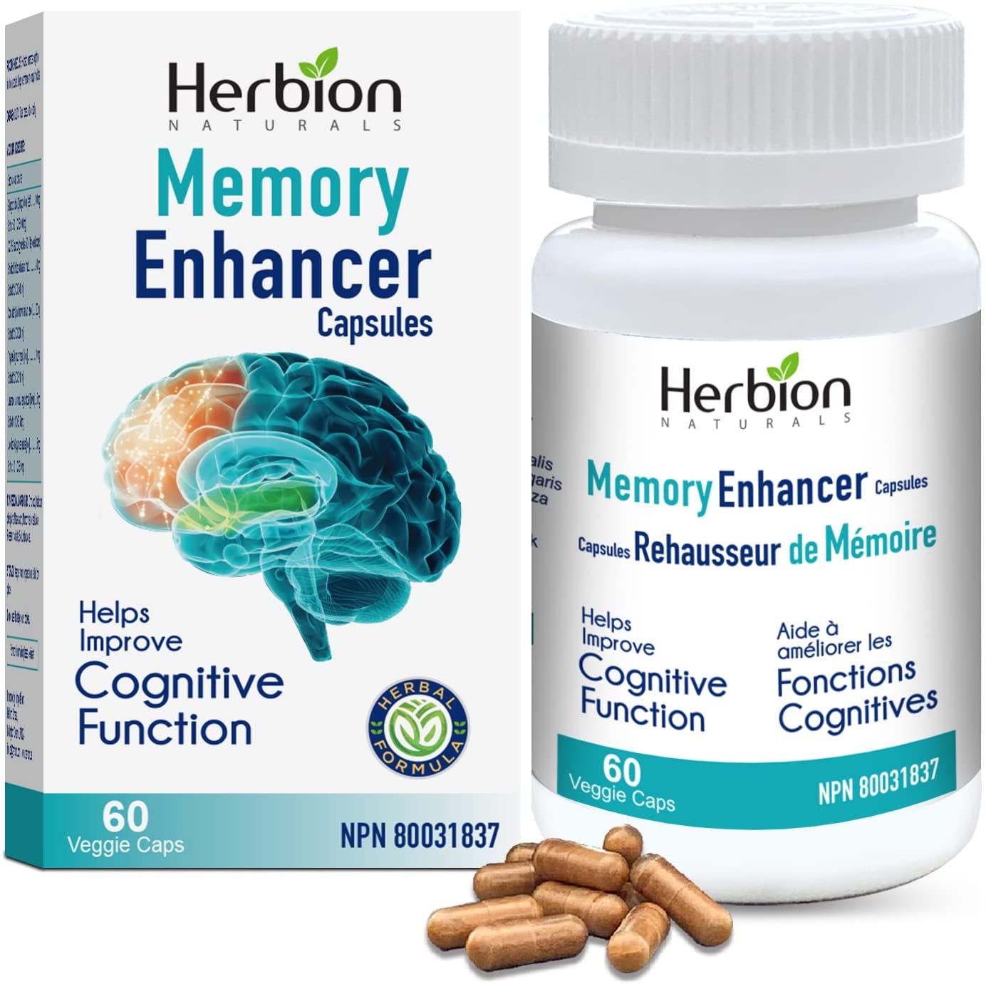 Herbion Naturals Memory Enhancer, 60 Vegetable Capsules