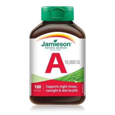 Jamieson Vitamin A 10,000 IU, 100 softgels