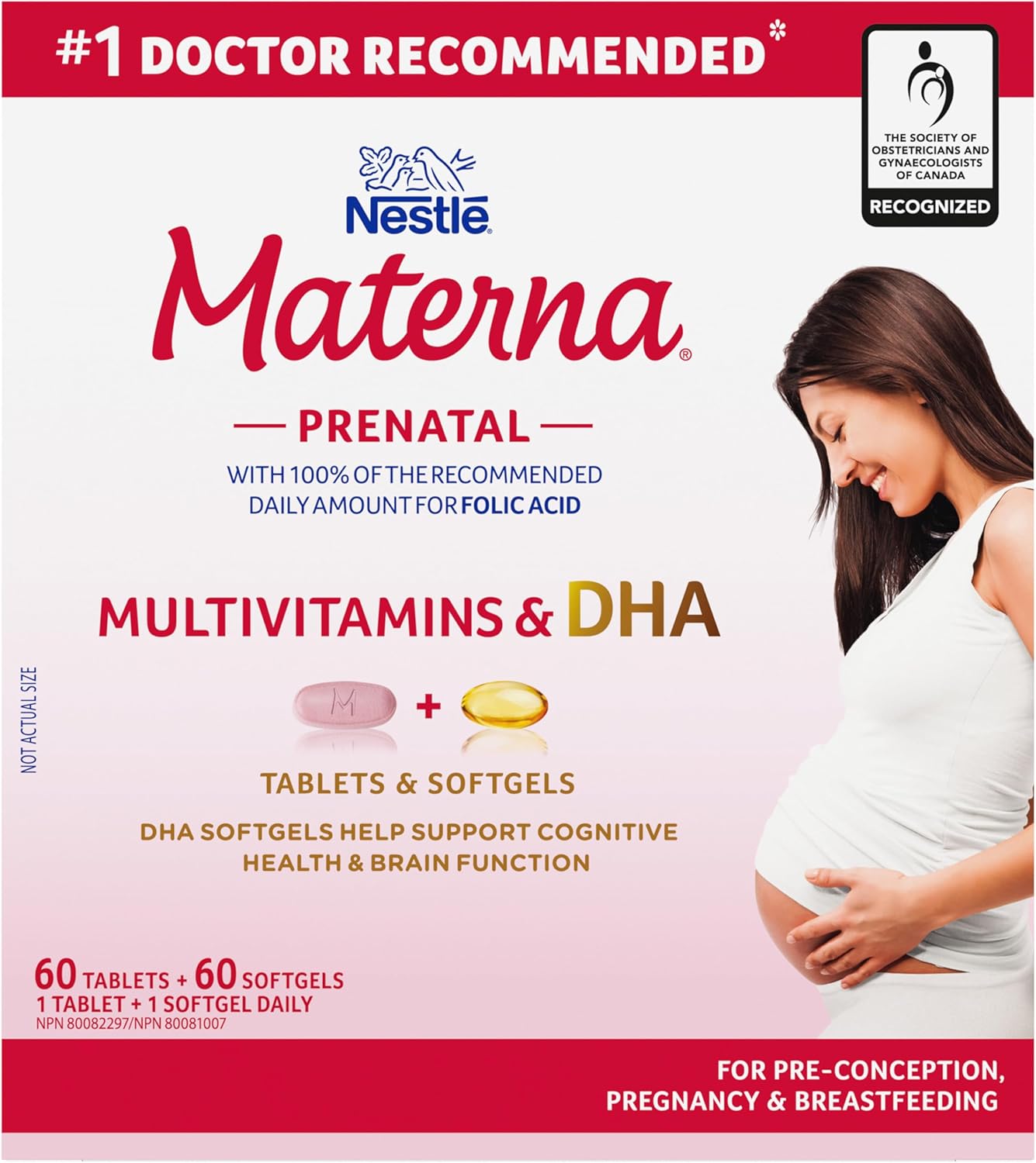 Materna Prenatal Multivitamin + DHA - 60 Tablets & 60 Softgels