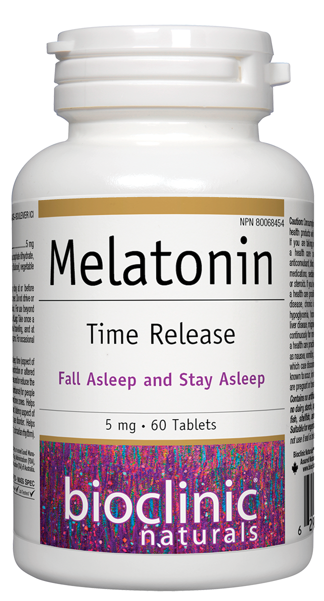 Melatonin 5 mg Time Release, for sleep betterment, 60 Tablets