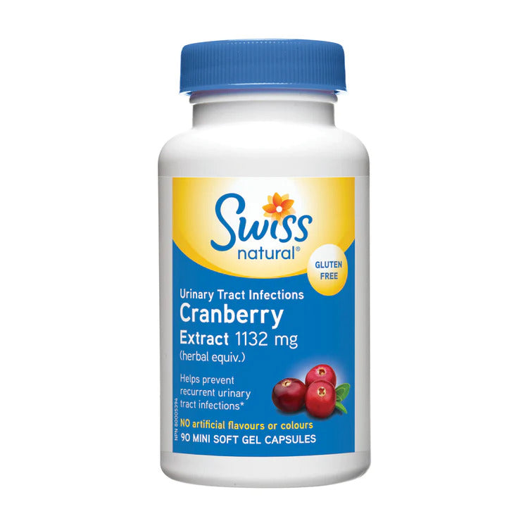 Swiss Natural Cranberry Extract 1132mg, 90 Softgel Capsules