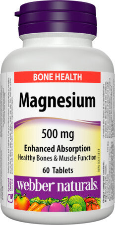Webber Magnesium Enhanced Absorption 500 mg, 60 Tablets