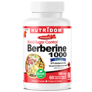 Nutridom Berberine HCL 500mg, Blood sugar control(60 Veg Capsules)