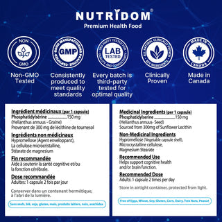 Nutridom PS-150, Phosphatidylserine 150mg (60 Veggie Capsules)