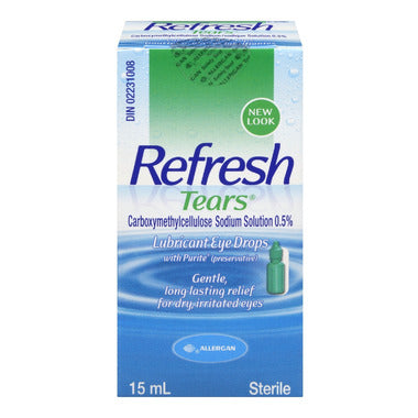 Refresh Tears Lubricant Eye Drops, 15 mL