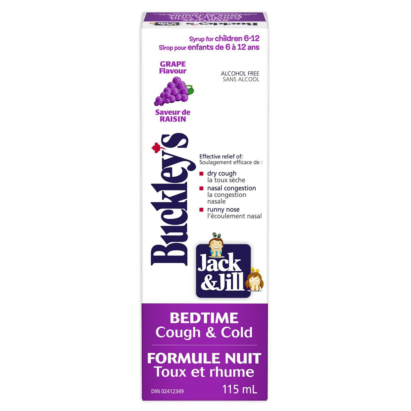 Buckley's Jack & Jill Bedtime Cough & Cold Syrup for Children, 115 mL
