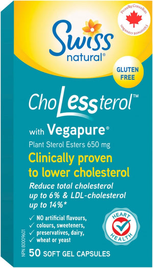 Swiss Natural ChoLessterol with Vegapure, 50 Softgel capsules