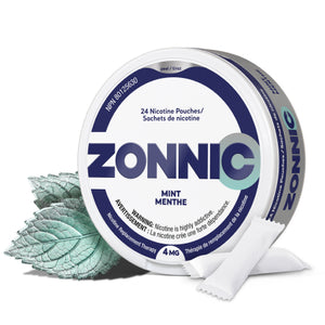 Zonnic classic mint nicotine pouches, 4 mg, can of 24