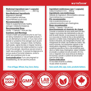 Nutridom Indole-3-Carbinol 400mg (60 Veggie Capsules)