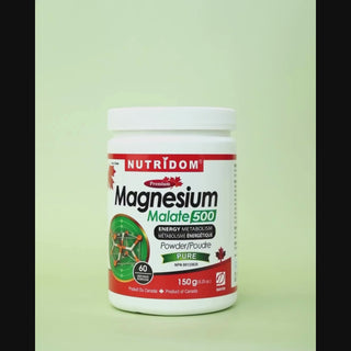 Nutridom Magnesium Malate 500mg Powder, Unflavoured (150 Grams)