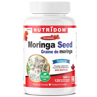 Nutridom Organic Moringa Seed 500mg (120 Veggie Capsules)