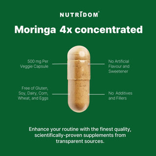 Nutridom Moringa Oleifera Leaf Extract 4:1 (120 Veggie Capsules)