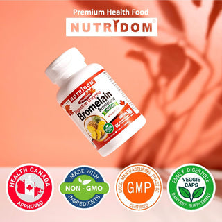 Nutridom Bromelain 2,400 GDU 500mg (60 Veggie Capsules)