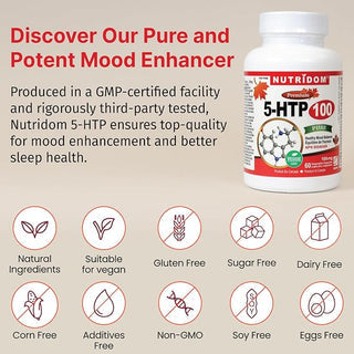 Nutridom 5-HTP 100mg (60 Veggie Capsules)