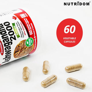 Nutridom Ashwagandha 500mg (2,000mg QCE) (60 Veggie Capsules)