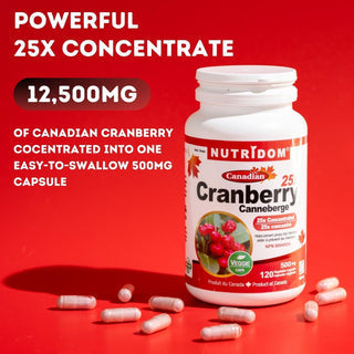 Nutridom Canadian Cranberry 500mg (12,500mg QCE) (120 Veggie Capsules)