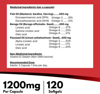 Nutridom Omega 3-6-9 (120 Softgels)