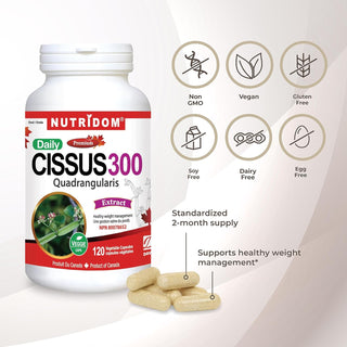 Nutridom Cissus Quadrangularis 150mg (120 Veggie Capsules)