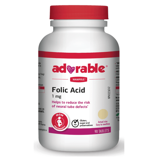 Adorable Folic Acid 1 mg, 90 Tablets
