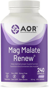 AOR Mag Malate Renew 100mg, 240 Capsules &mdash; view 1