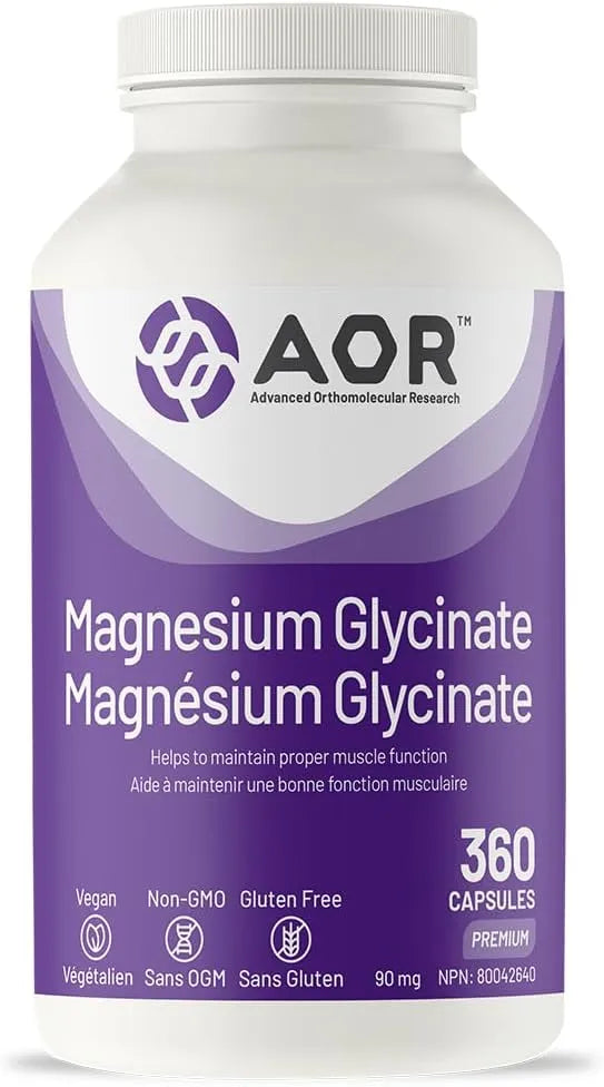 AOR Magnesium Glycinate 90mg, 180 Capsules