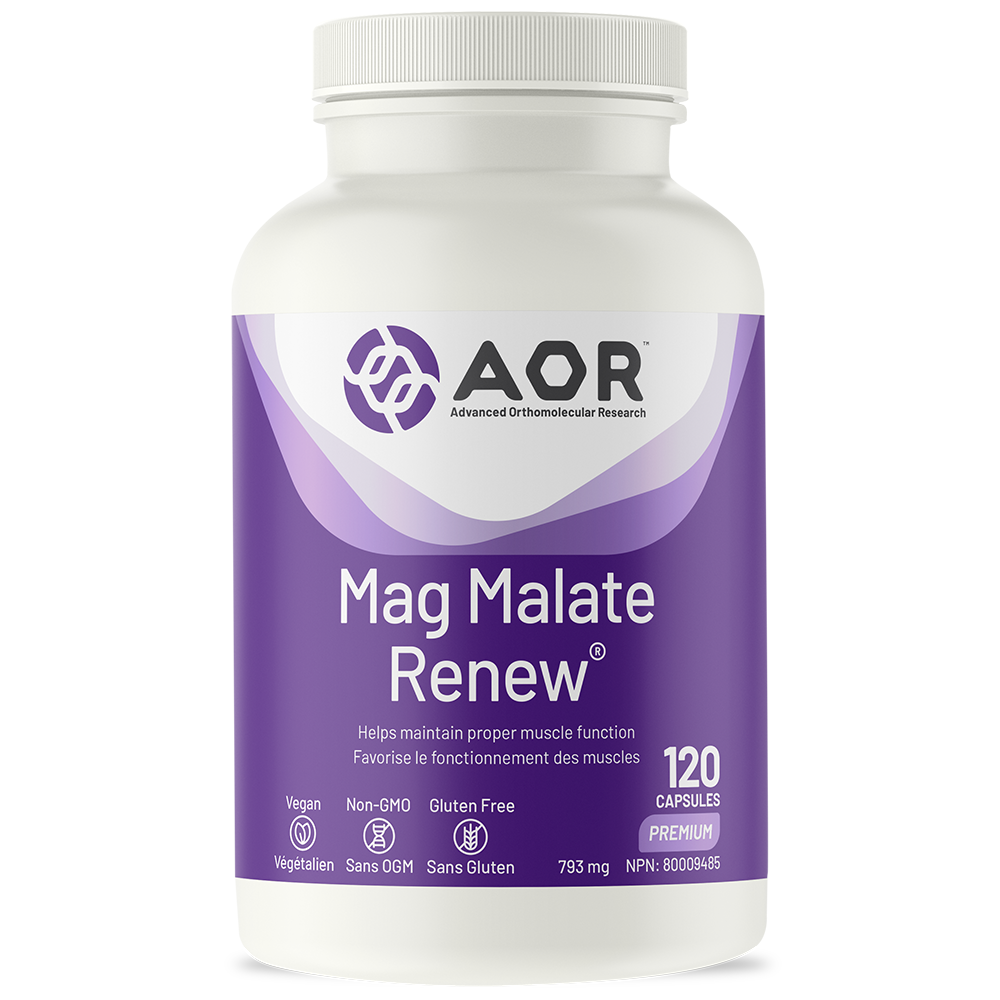 AOR Mag Malate Renew, 120 Capsules