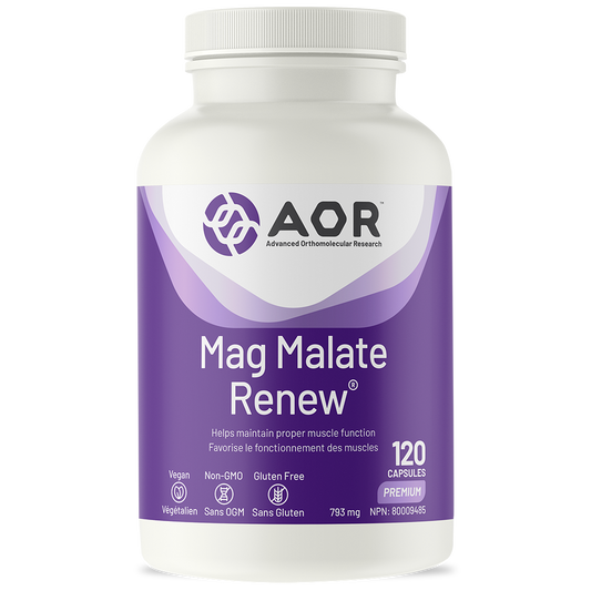 AOR Mag Malate Renew, 120 Capsules