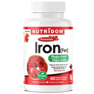 Nutridom Iron Bisglycinate 27mg (60 Veggie Capsules)