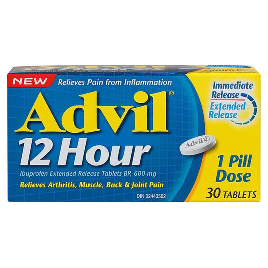 Advil 600 mg 12 Hour, 30 Tablets