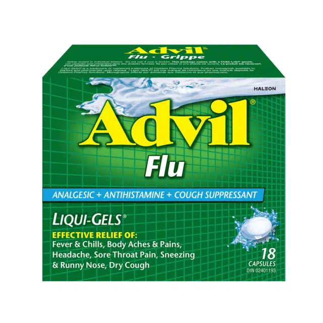 Advil Flu Liqui-Gel Capsules, 18 Caps (Non-Drowsy Flu Relief)