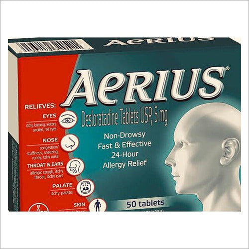 Aerius Desloratadine 5 mg tablet, 50 Count