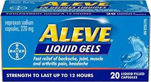 Aleve Liquid Gels Pain Reliever, 20 Capsules