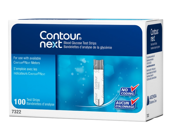 Ascensia CONTOUR NEXT Blood Glucose Test Strips, 100 Strips