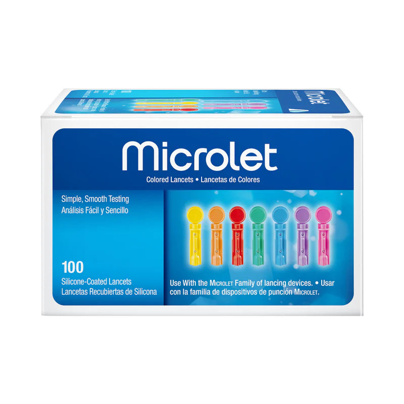 Ascensia MICROLET® Coloured Lancets 100 Count