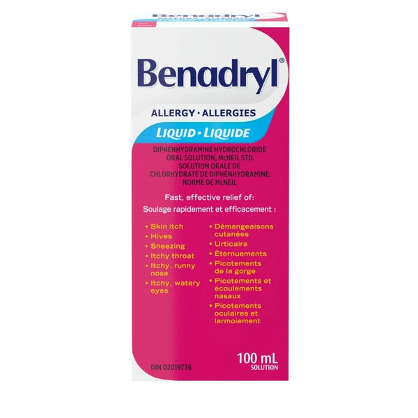 Benadryl Allergy Liquid Elixir, 100 mL