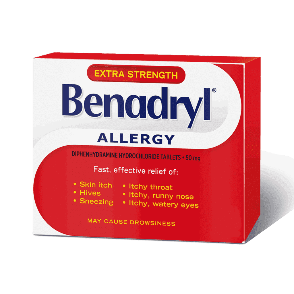 Benadryl Extra Strength 50mg, 12 Caplets