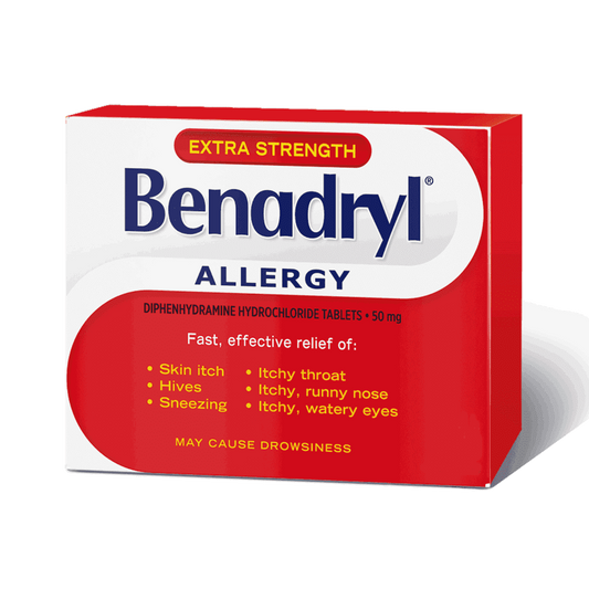 Benadryl Extra Strength 50mg, 12 Caplets