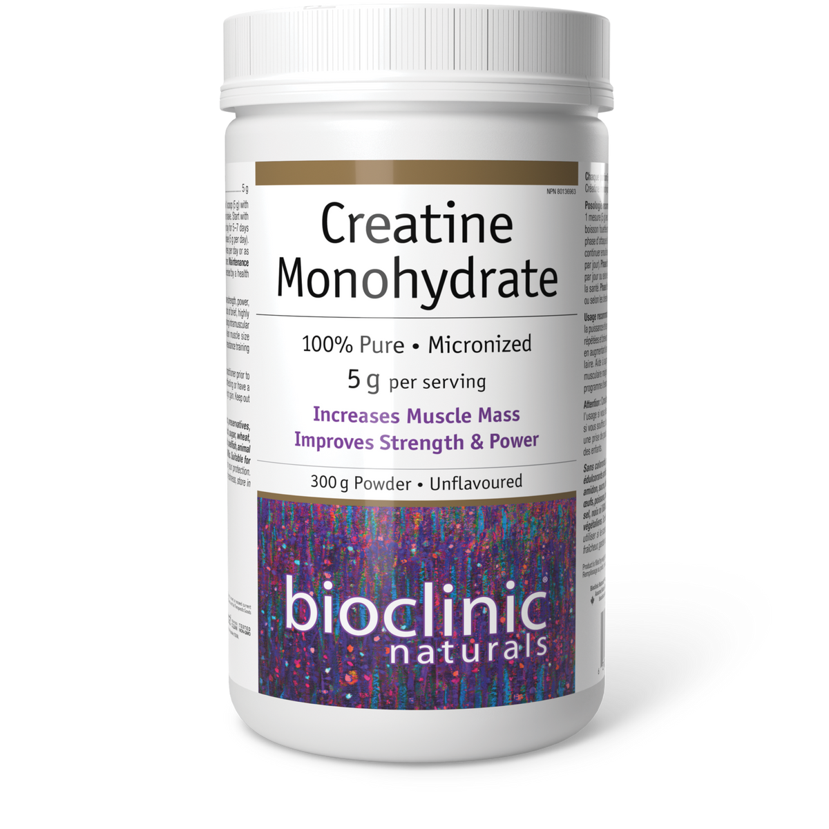 BioClinic Naturals Creatine Monohydrate Powder, 300 g Unflavoured