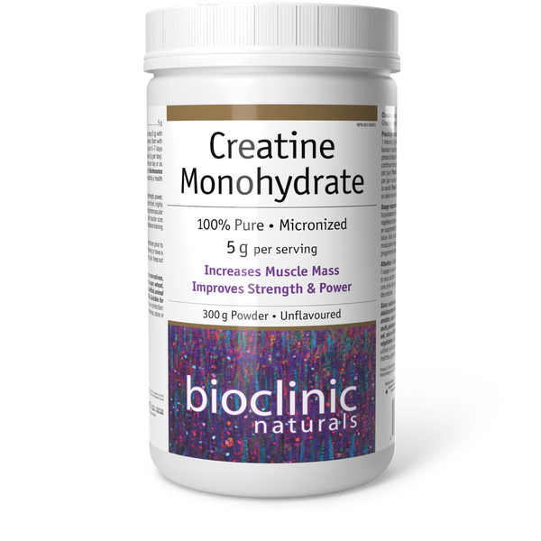 BioClinic Naturals Creatine Monohydrate Powder, 300 g Unflavoured