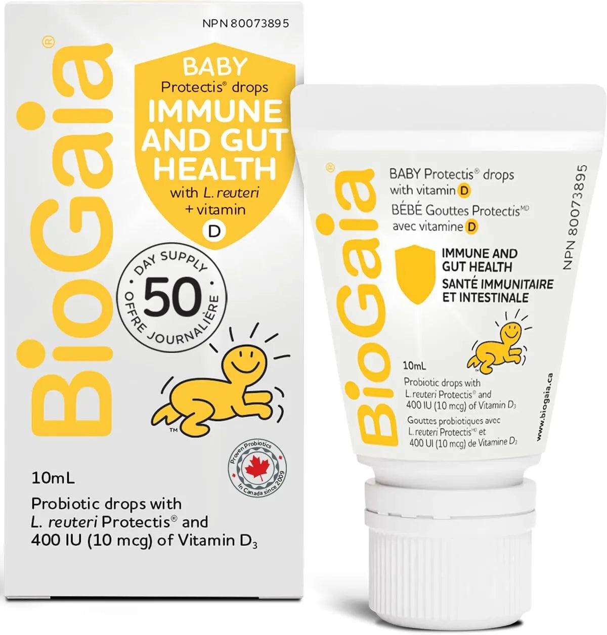 BioGaia Probiotic Drops with Vitamin D3, 10 mL