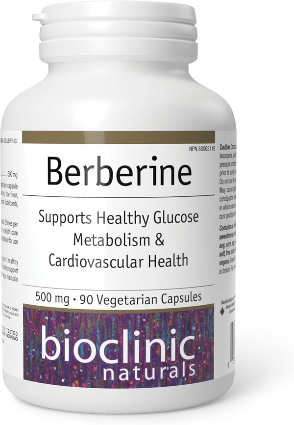 Bioclinic Naturals Berberine 500 mg – Blood Sugar Support, 90 Veg Capsules